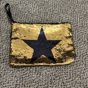 Gold Sequin Star Clutch